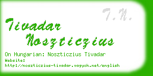 tivadar noszticzius business card